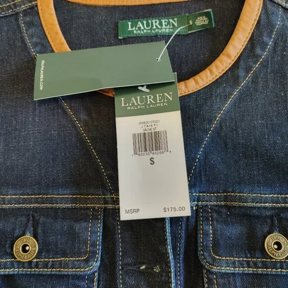 Ralph Lauren Jean jacket with leather trim - Picture 2 of 14